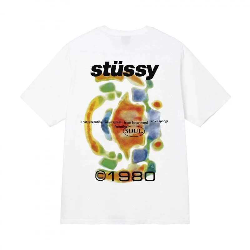 Stussy Stüssy 1980 Print T-Shirt White Casual White - 1