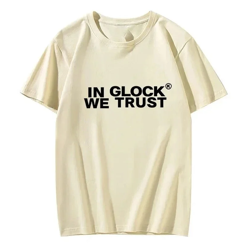 Other Beige 'IN GLOCK WE TRUST' T-Shirt Beige - 1