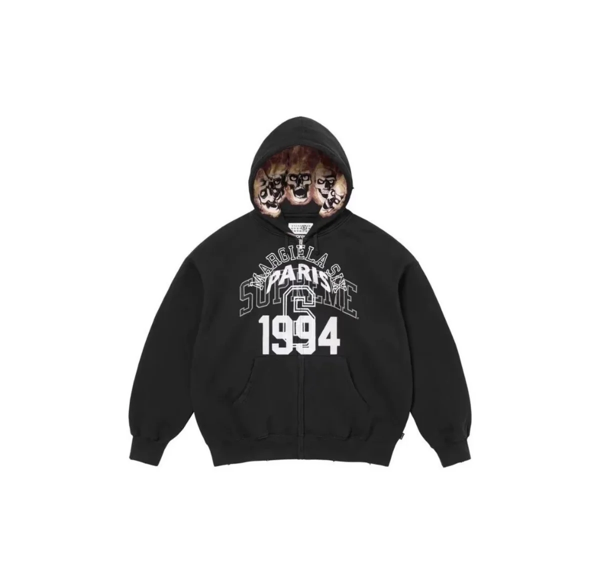 Maison Margiela Maison Margiela Replica 1994 Black Zip-Up Hoodie Black