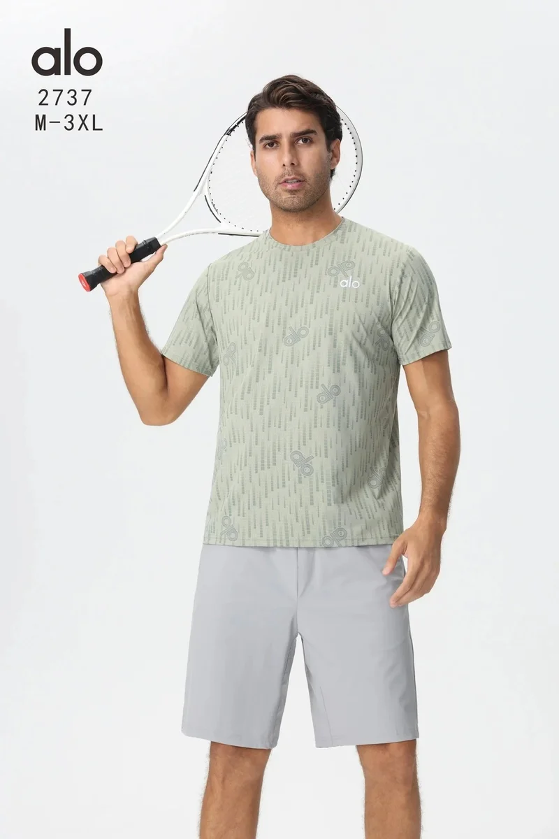 Alo Yoga Alo 2737 Light Green T-Shirt Green - 1