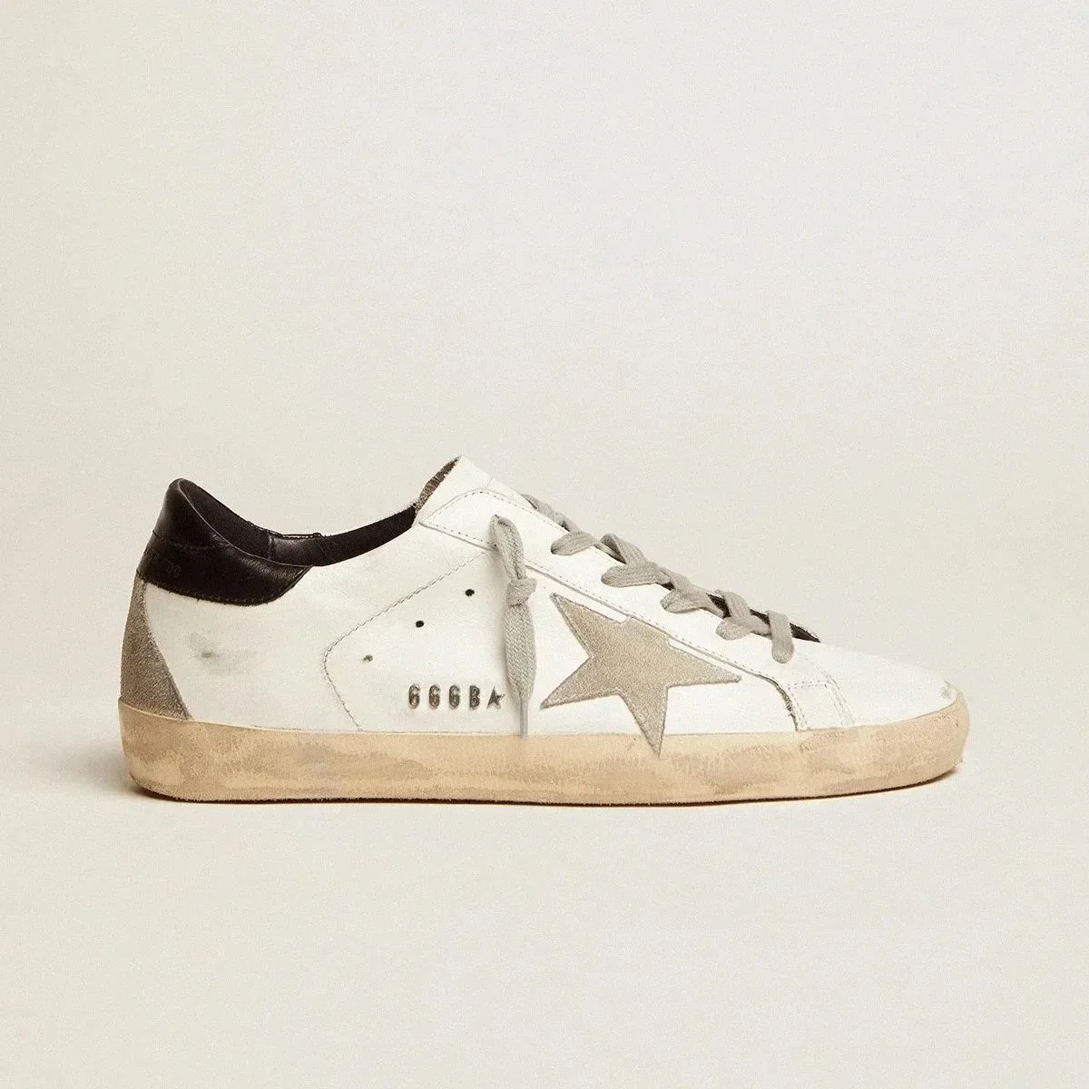 Golden Goose Golden Goose Super-Star Distressed White Star Sneaker White - 1
