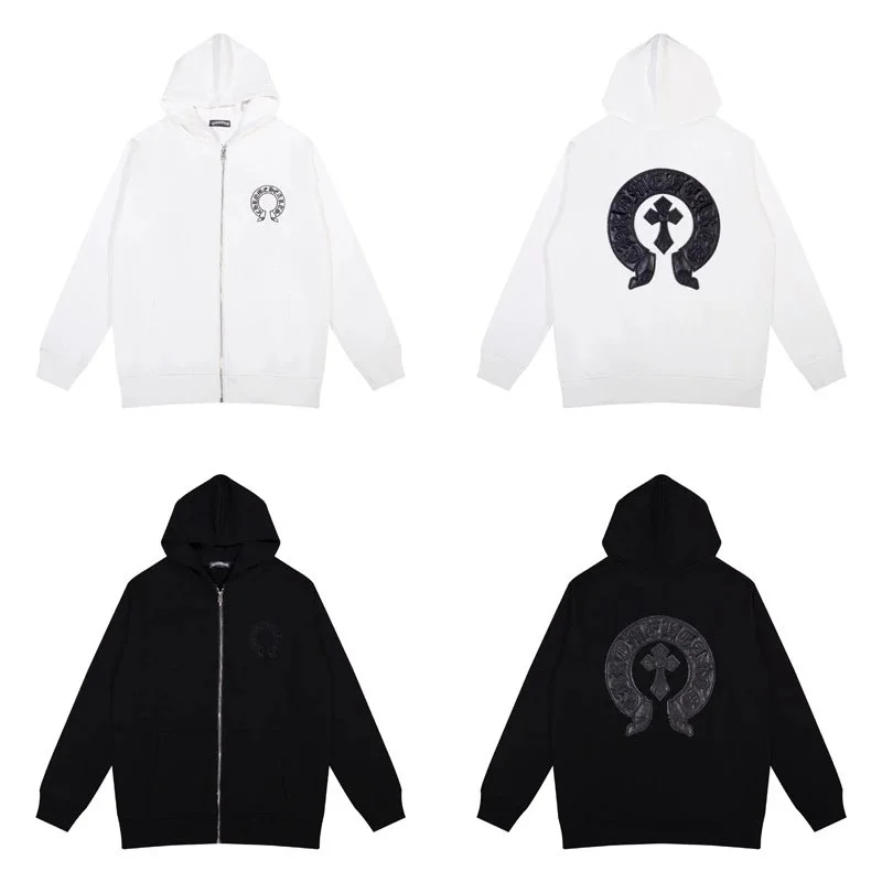 Chrome Hearts Chrome Hearts CH Cross Zip-Up Hoodie Black/White Black - 1