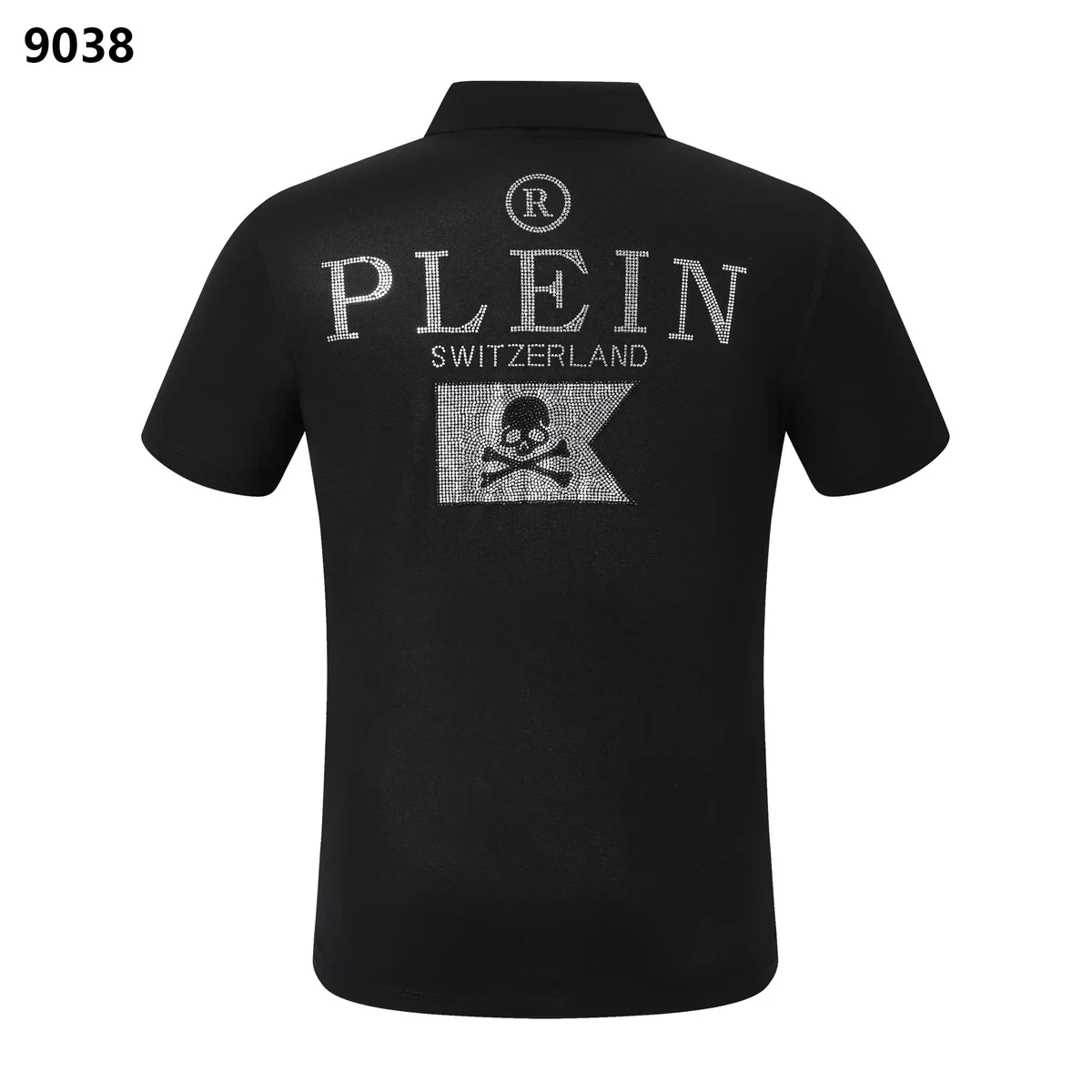 Philipp Plein Plein Skull Black Embroidered Logo Polo Shirt Black