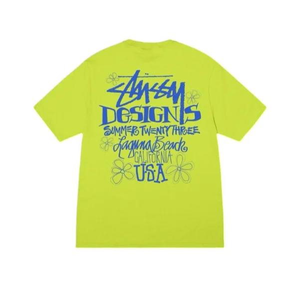 Stussy Stussy Stüssy Summer Twenty Three Laguna Beach USA T-Shirt Green - 1