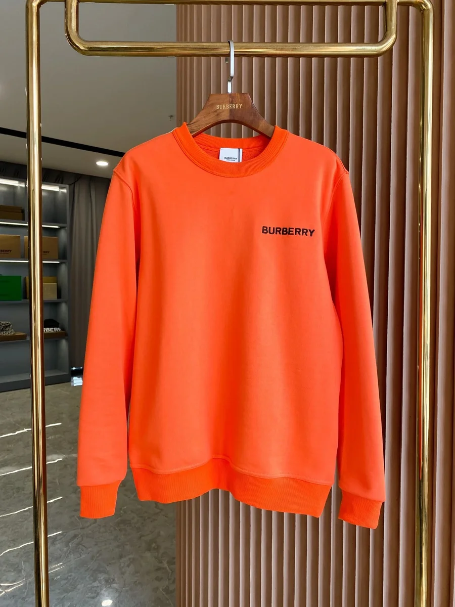 Burberry Burberry Orange Logo Crewneck Sweatshirt Orange - 1