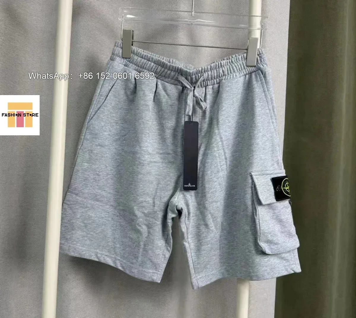 Stone Island Stone Island Cargo Shorts Heather Grey Grey