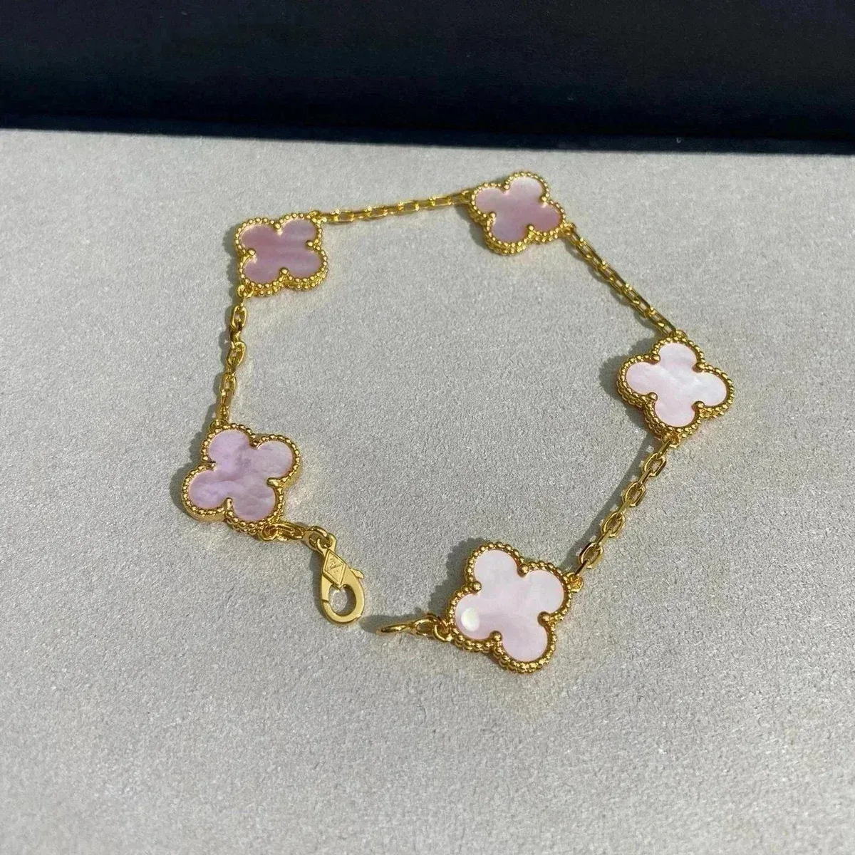 Van Cleef & Arpels Van Cleef & Arpels Alhambra Pink Clover Bracelet Pink