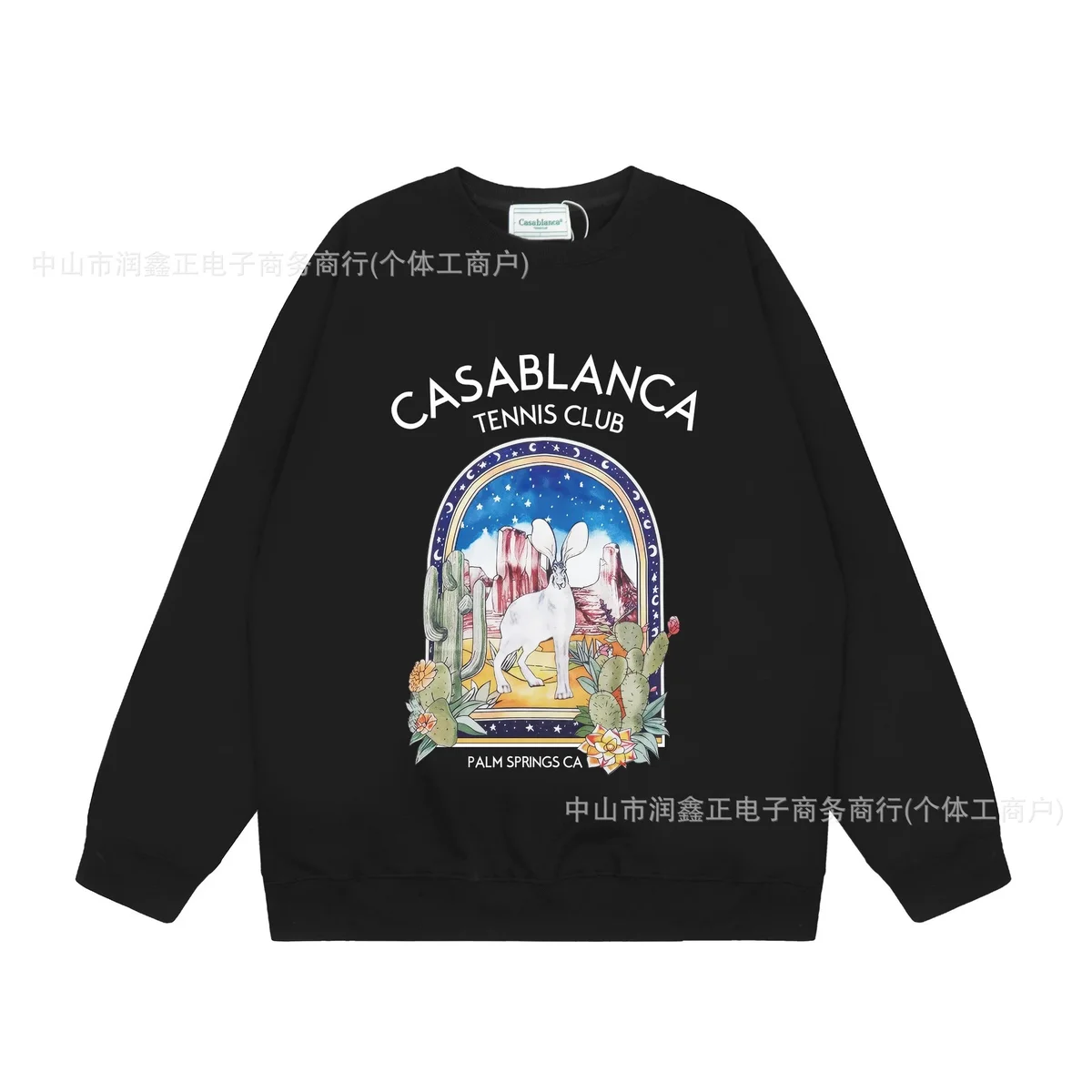Casablanca Casablanca Tennis Club Black Sweatshirt Black - 1