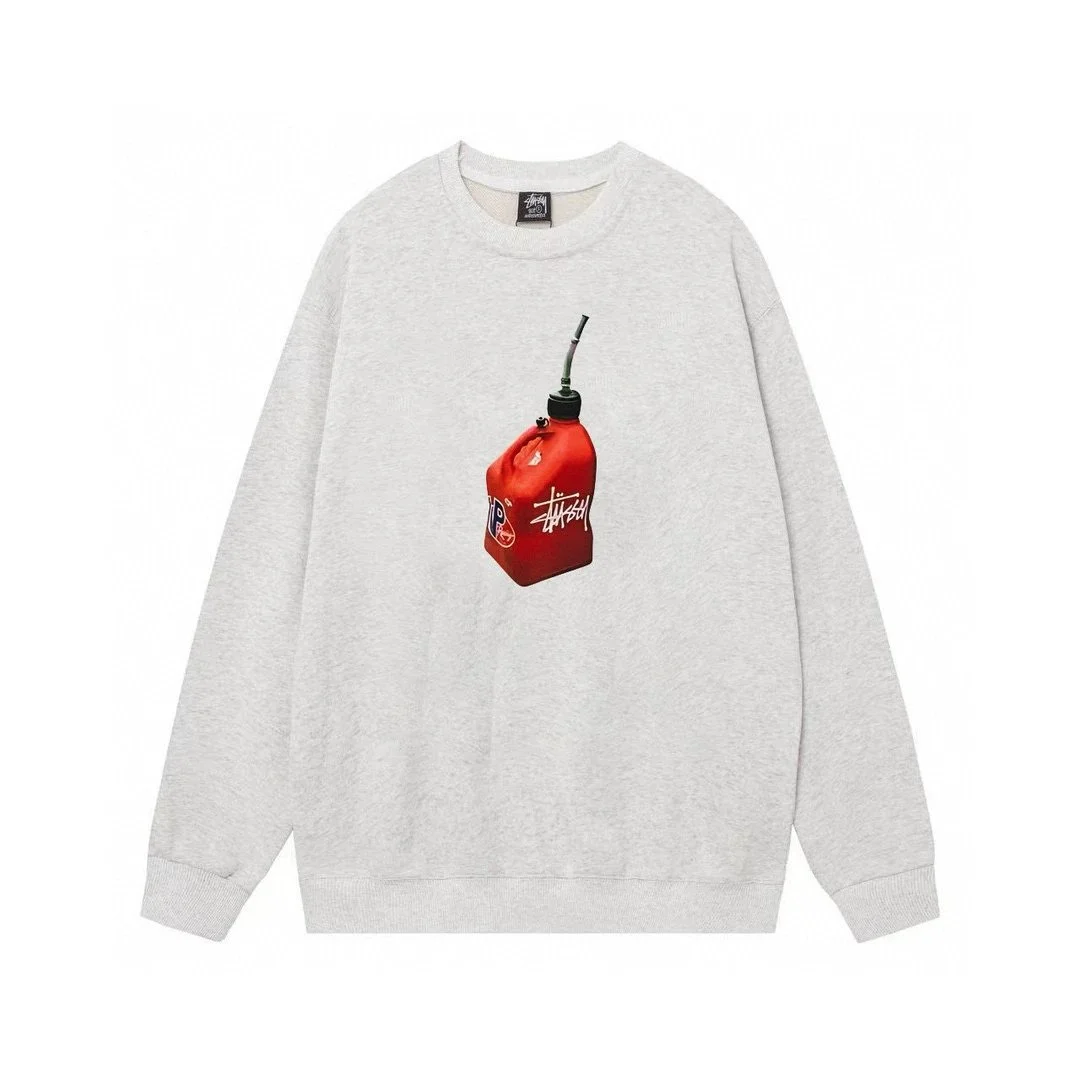 Stussy Stussy Stüssy Red Can Print Crewneck Sweatshirt Grey - 1