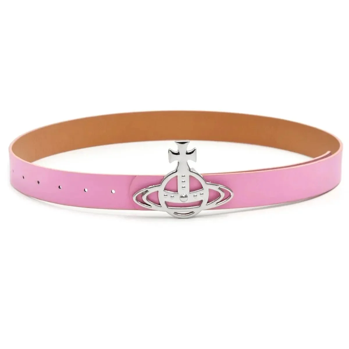 Vivienne Westwood Vivienne Westwood Orb Belt Pink Leather Belt Pink - 1
