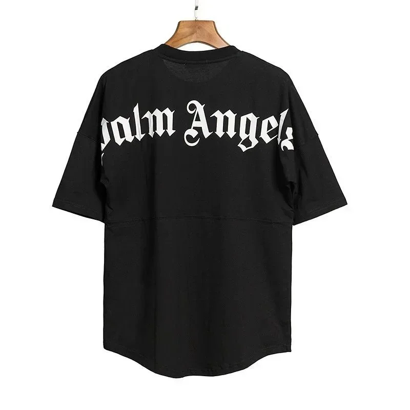 Palm Angels Palm Angels Black 'Palm Angels' Logo T-Shirt Black - 1