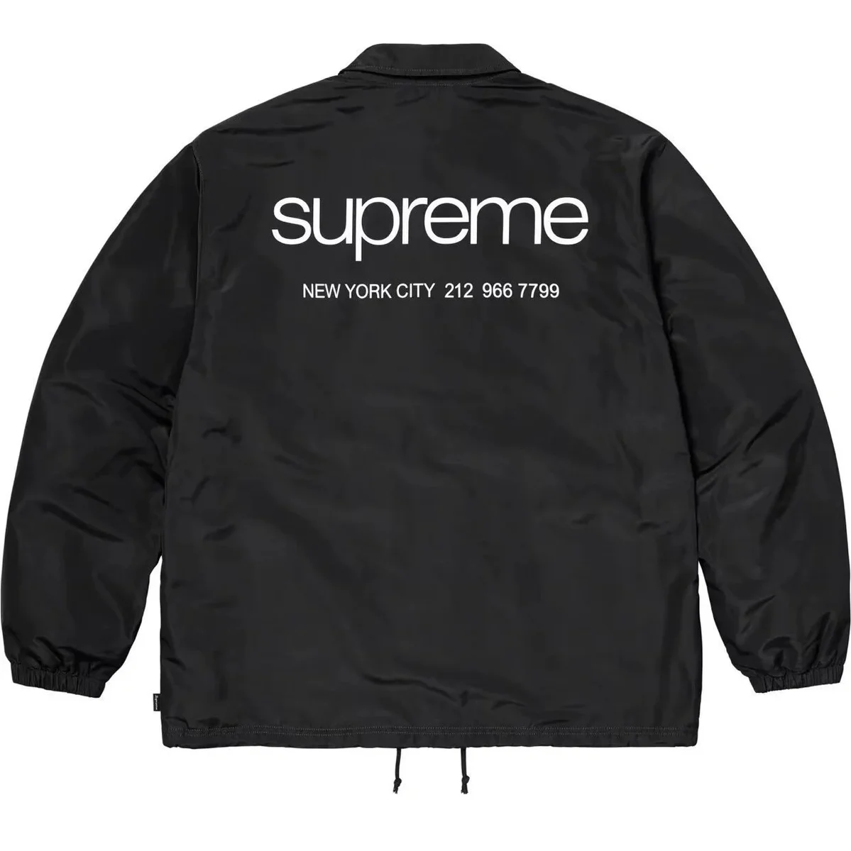 Supreme Supreme Black/White Logo Coach Jacket Black - 1