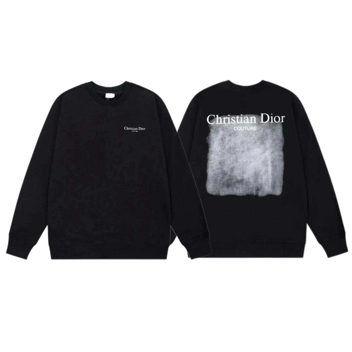 Dior Christian Dior Black Couture Graphic Sweatshirt Black - 1