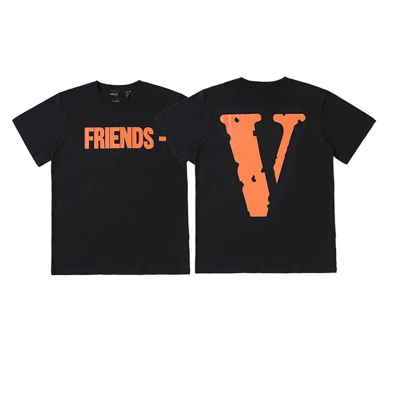Vetements Vetements Friends V T-Shirt Black/Orange Black - 1