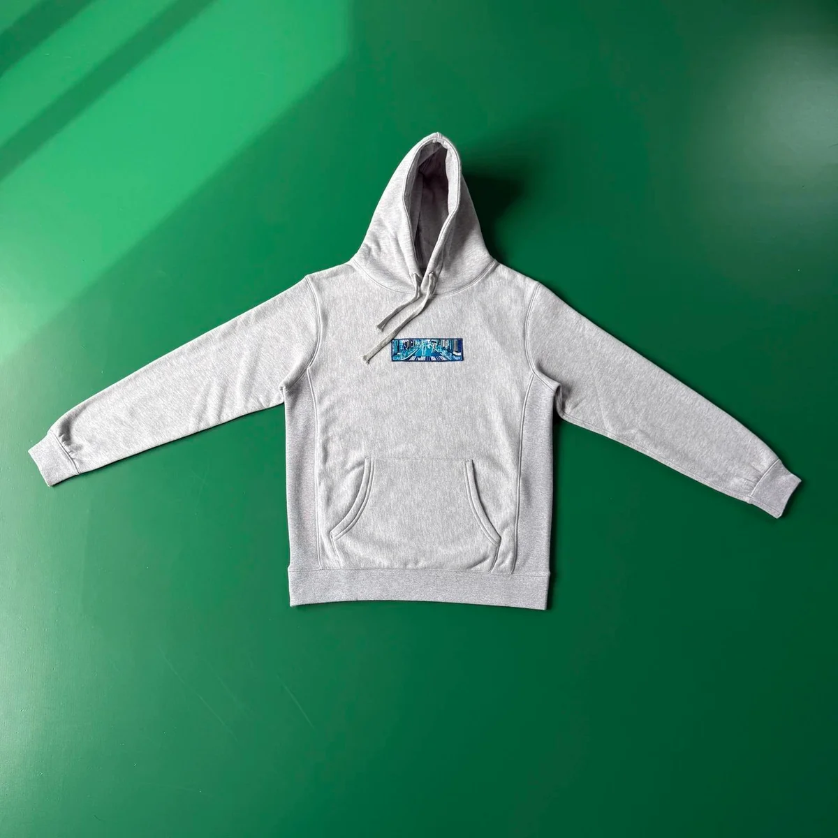 Other Heather Grey Blue Logo Hoodie Grey