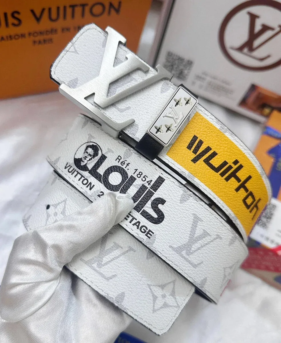 Louis Vuitton Louis Vuitton Monogram Belt White/Yellow White