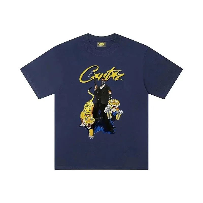 Corteiz Corteiz RTW Tiger Print T-Shirt Navy Navy - 1