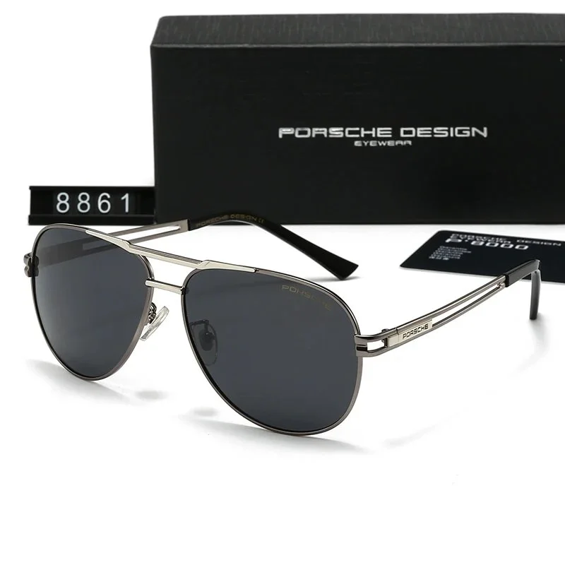 Porsche Design Porsche Design P-8000 8861-A Aviator Sunglasses Black - 1