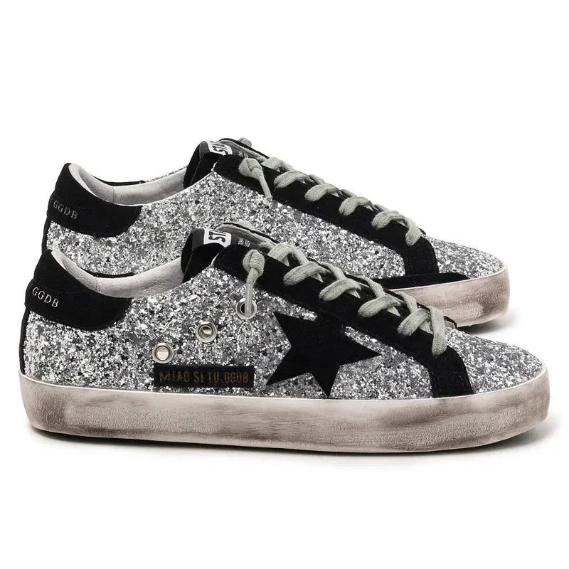Golden Goose Golden Goose Super-Star Glitter Silver Sneakers Silver - 1