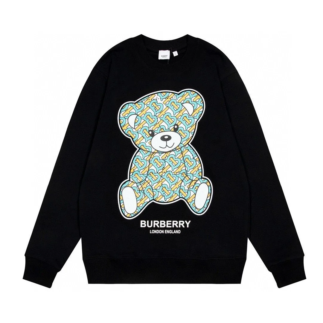 Burberry Burberry Bear Print Black Cotton Sweatshirt Black - 1