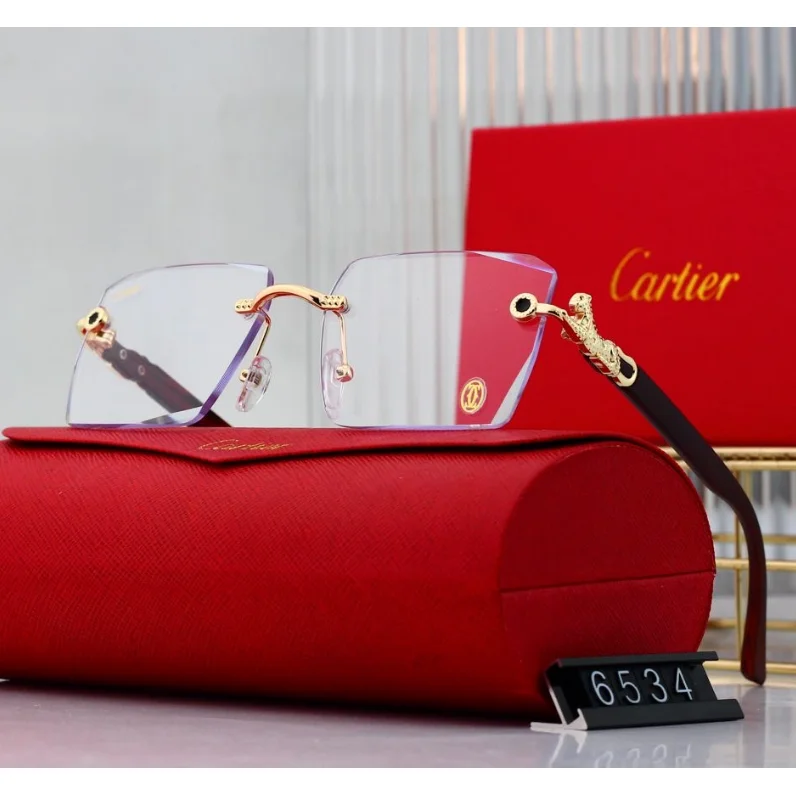 Cartier Cartier Panthère Clear Purple & Gold Eyeglasses Purple