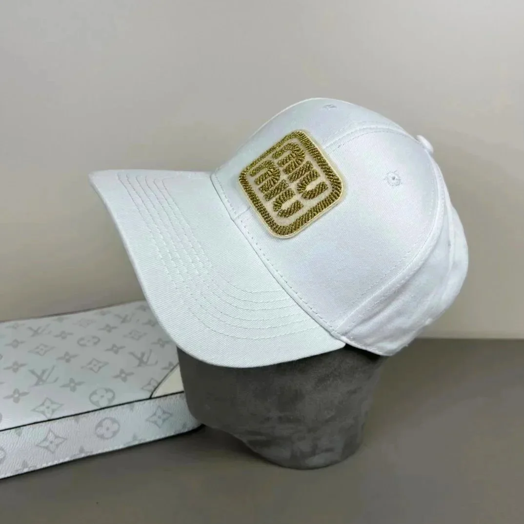 Louis Vuitton Louis Vuitton White Embroidered Logo Cap White