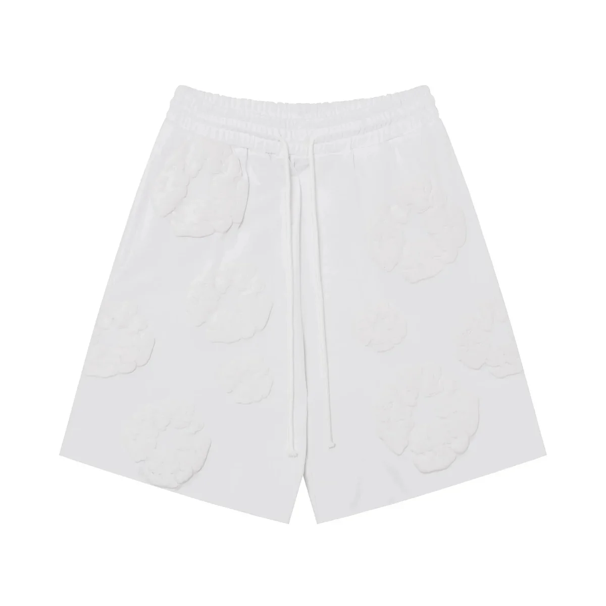 Other White Embossed Flower Shorts Casual White - 1