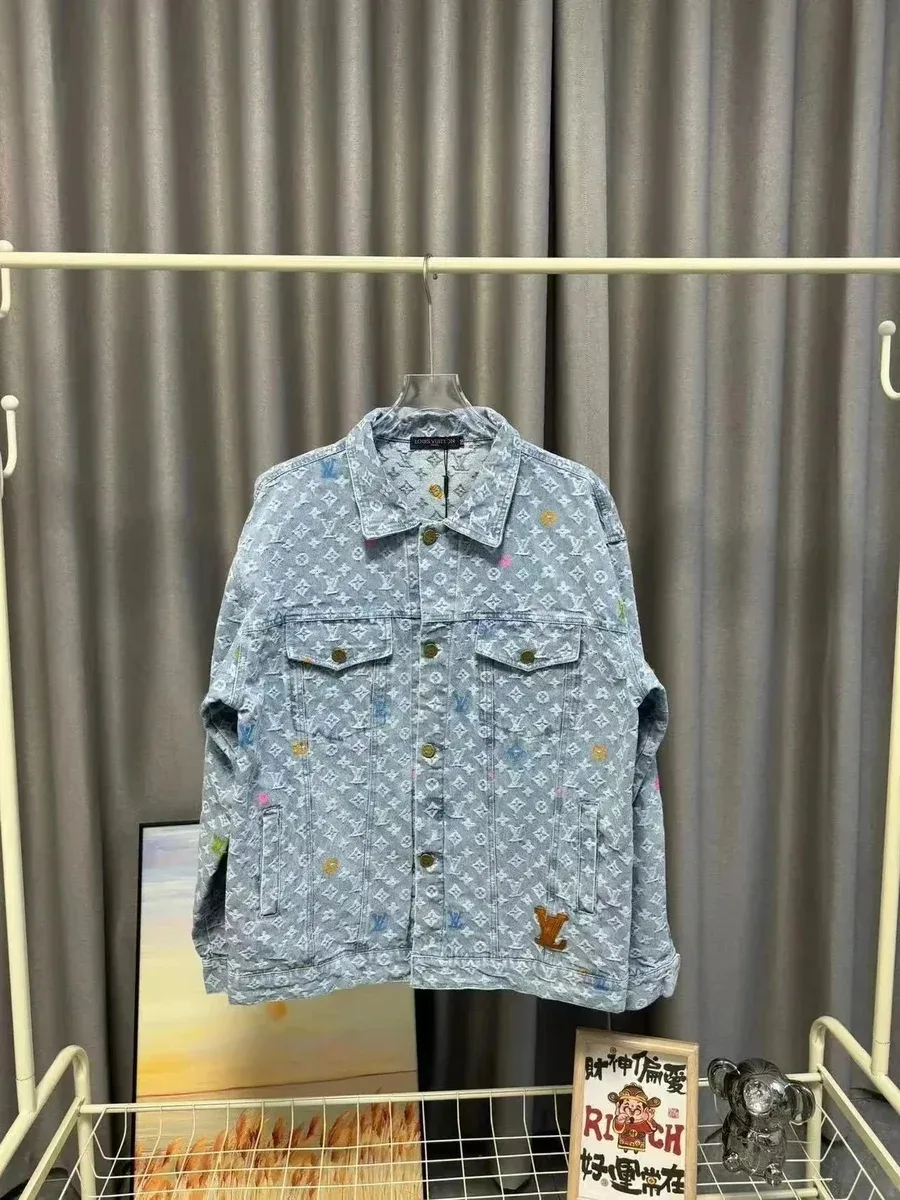 Louis Vuitton Louis Vuitton Monogram Light Blue Denim Jacket Blue