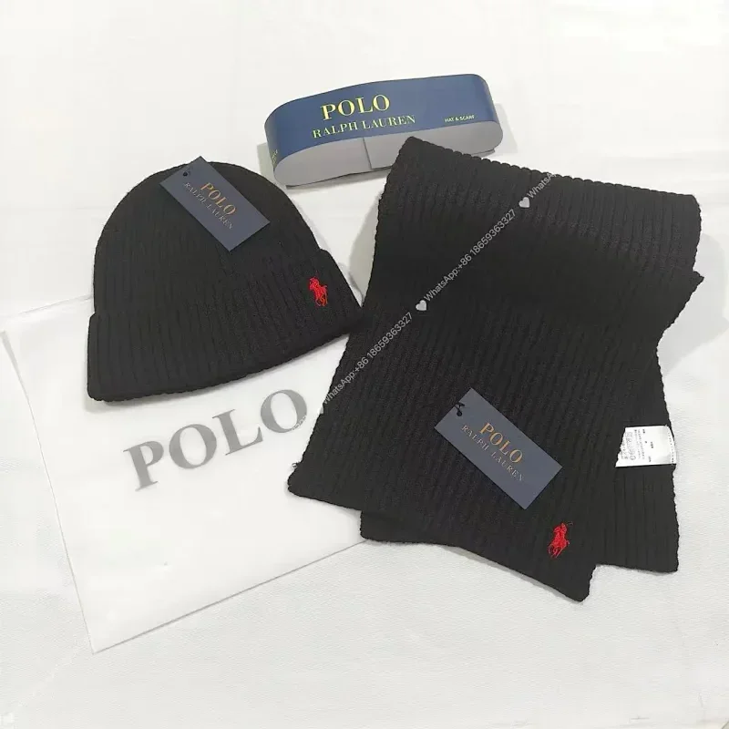 Polo Ralph Lauren Polo Ralph Lauren RL Black Set Beanie & Scarf Black - 1