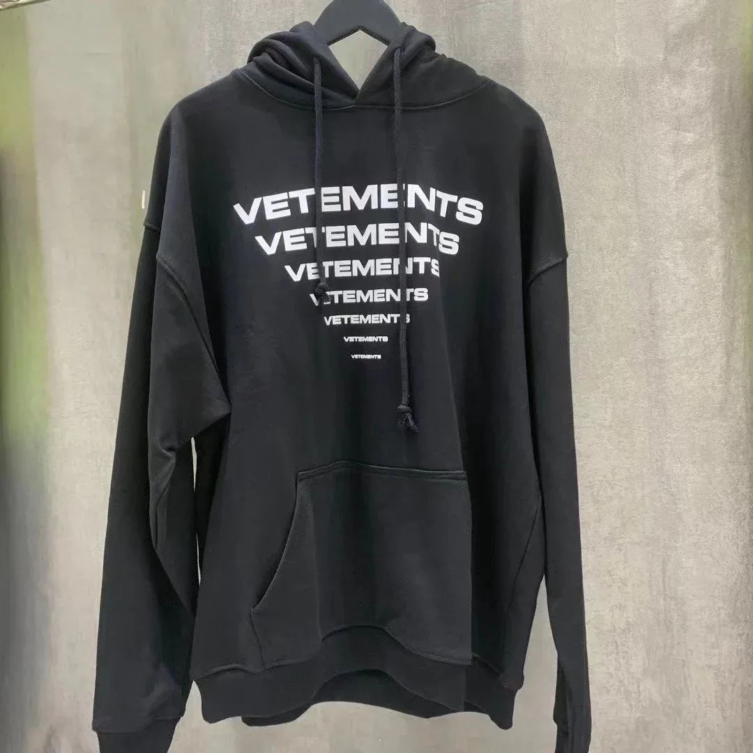 Vetements Vetements Triple Black Hoodie Black - 1