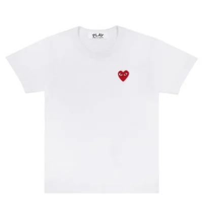 Comme des Garçons Comme des Garçons Play White/Red Heart T-Shirt White