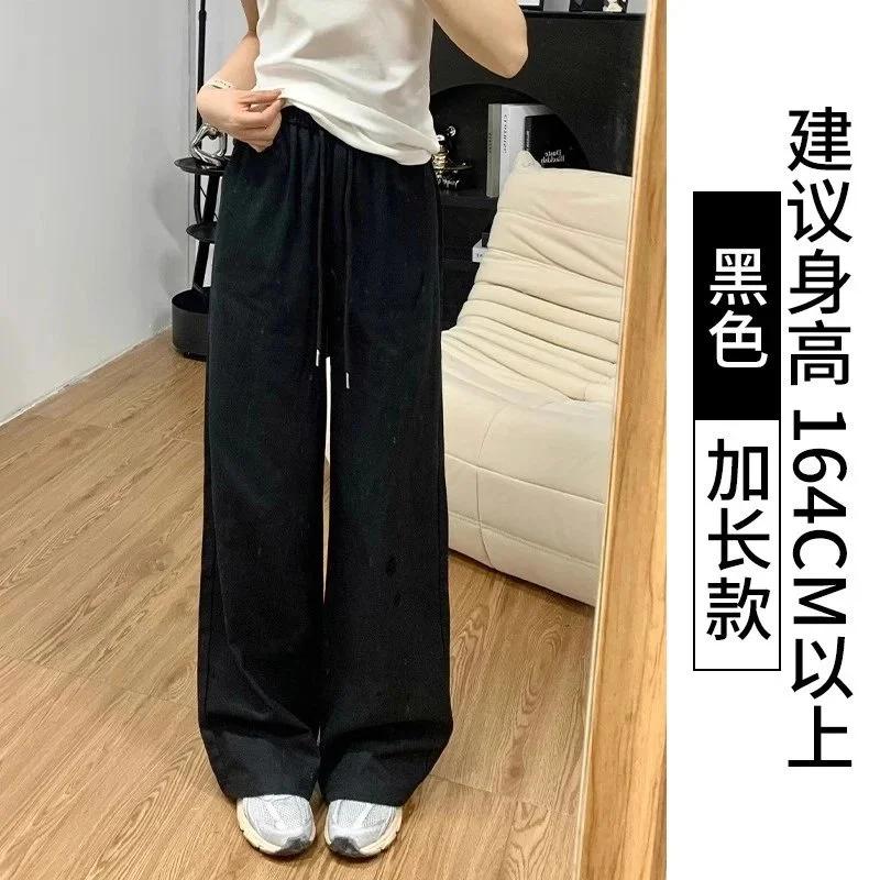 Other Black Extra Long Wide Leg Pants Black