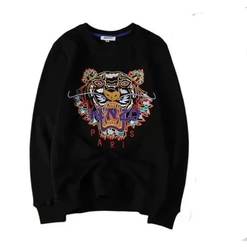 Kenzo Kenzo Tiger Print Black Long-Sleeve T-Shirt Black - 1