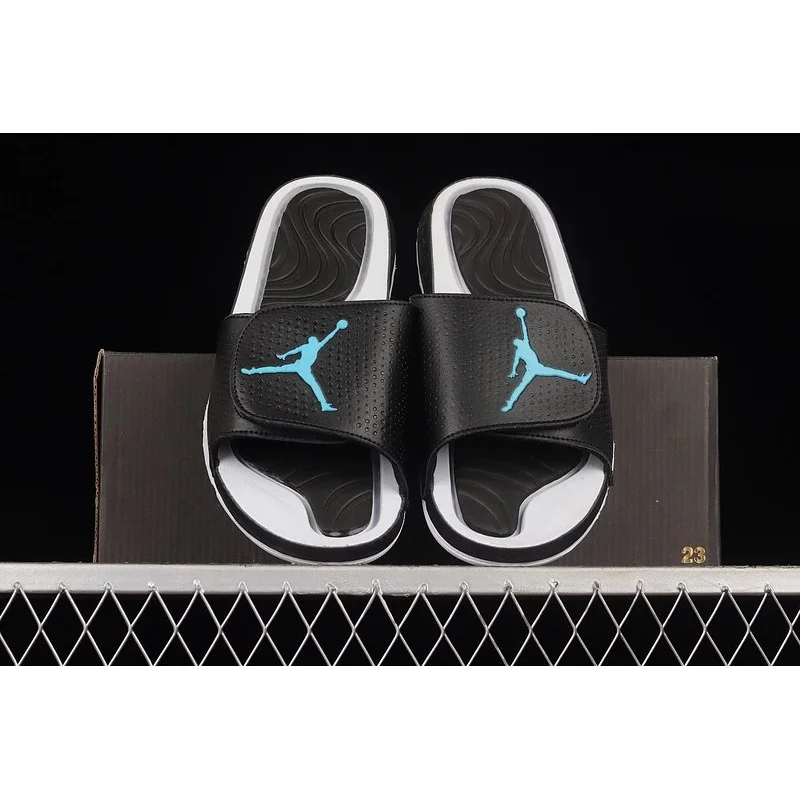 Nike Nike Air Jordan Slip-On Black/Blue Slide Sandals Black - 1