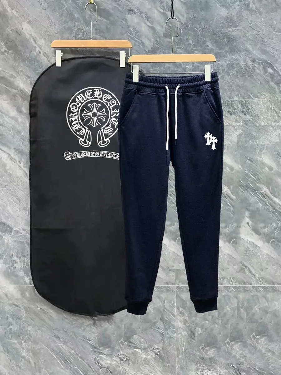 Chrome Hearts Chrome Hearts CH Cross Navy/White Sweatpants Navy
