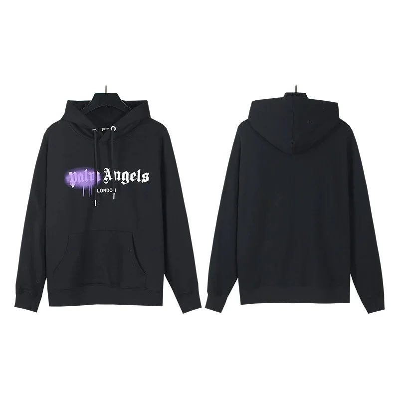 Palm Angels Palm Angels Angels Black Hoodie Black - 1