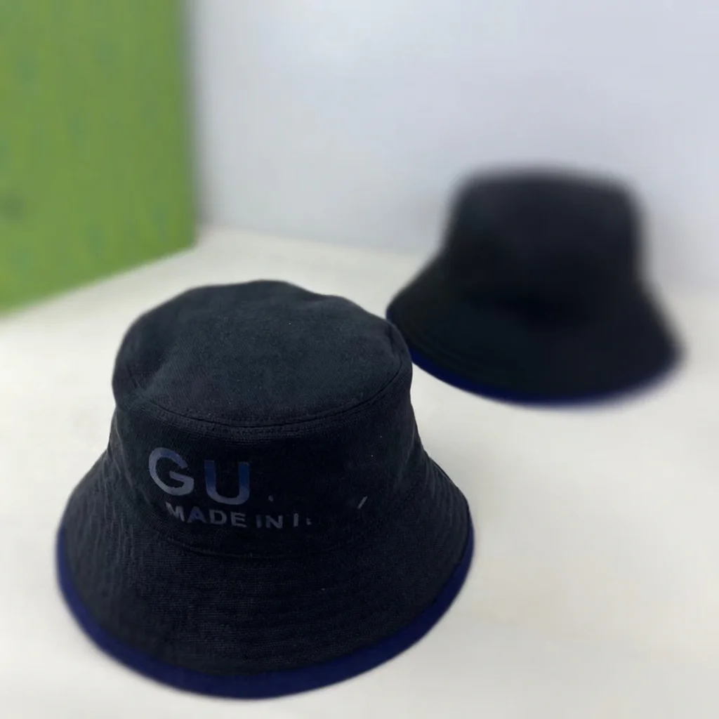 Other Unisex GU Bucket Hat Black with G Logo Headwear Black - 1