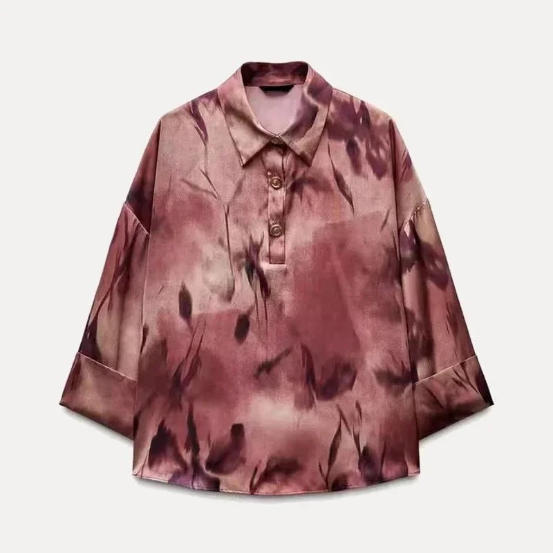 Other Floral Print Button-Up Shirt Multicolor - 1