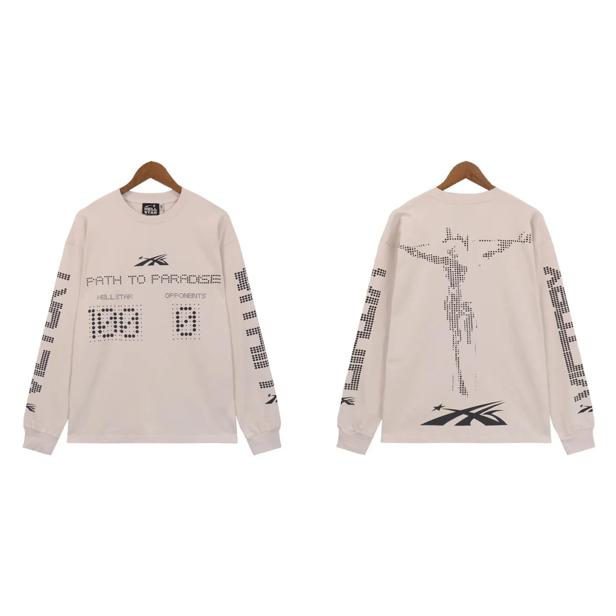 Hellstar Hellstar Long-Sleeve T-Shirt Apricot Beige - 1