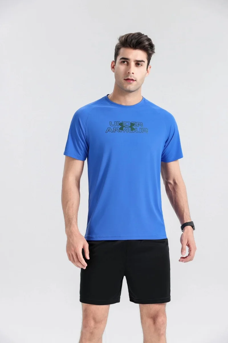 Under Armour Under Armour Blue Logo T-Shirt Men Blue - 1