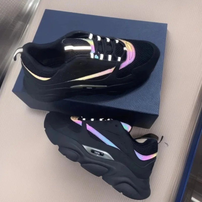 Other Black Iridescent Stripe Sneakers Black - 1