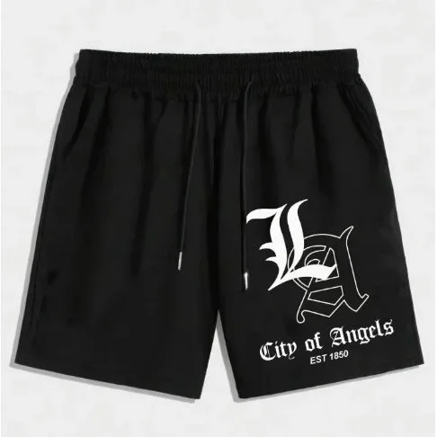Other Black 'City of Angels' Graphic Shorts Black - 1