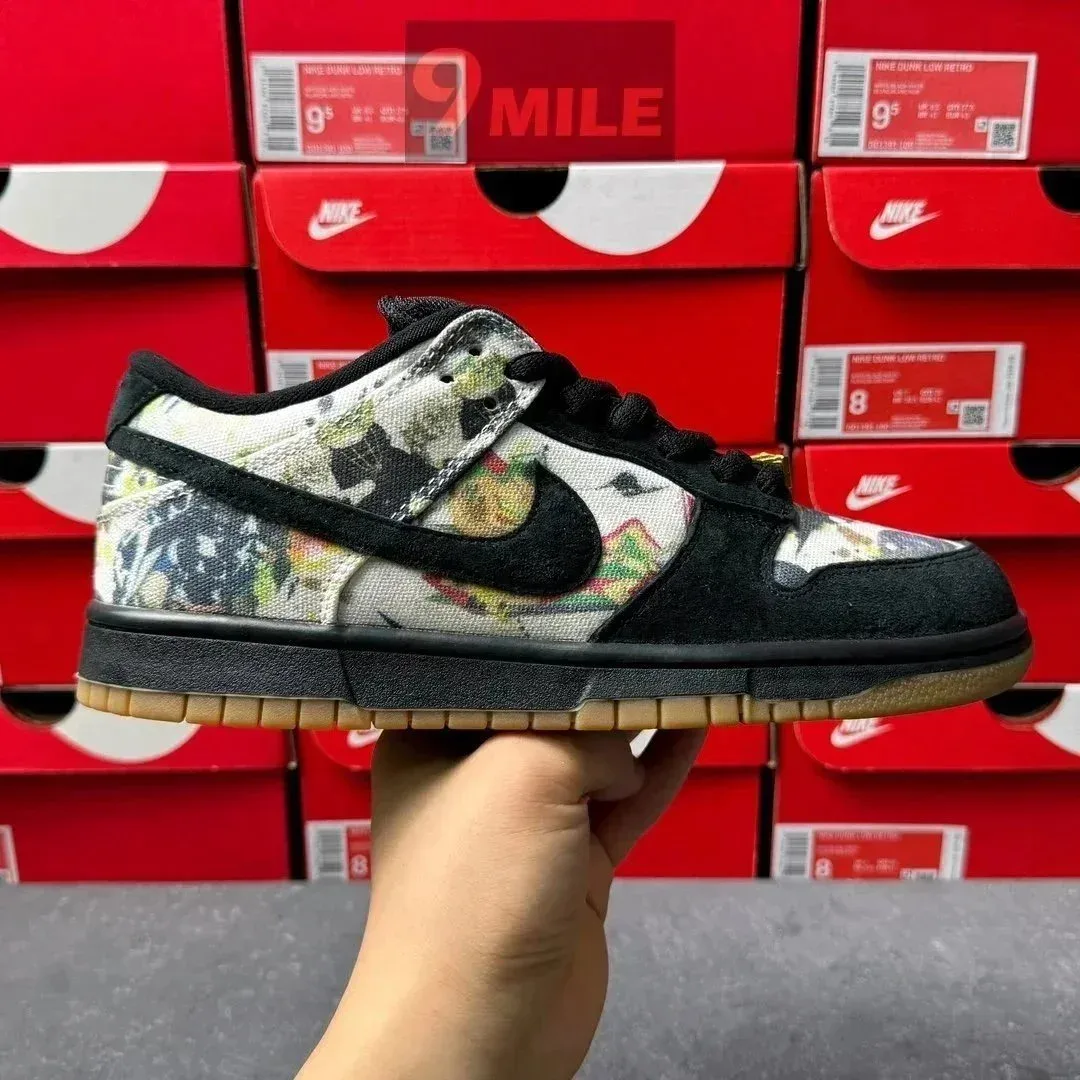 Nike Nike Dunk Low Floral Print Sneakers Multicolor - 1