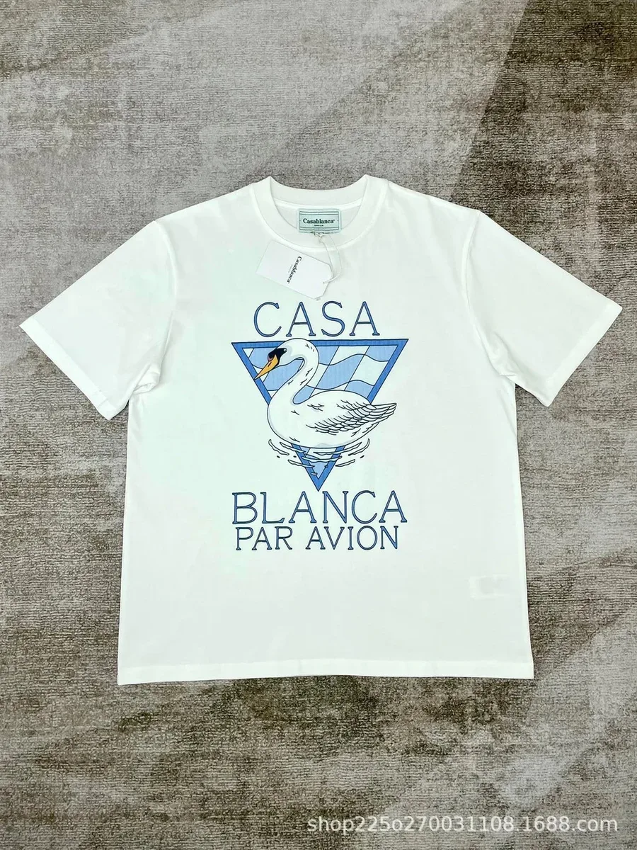 Other White 'Casa Blanca Par Avion' Graphic T-Shirt White - 1