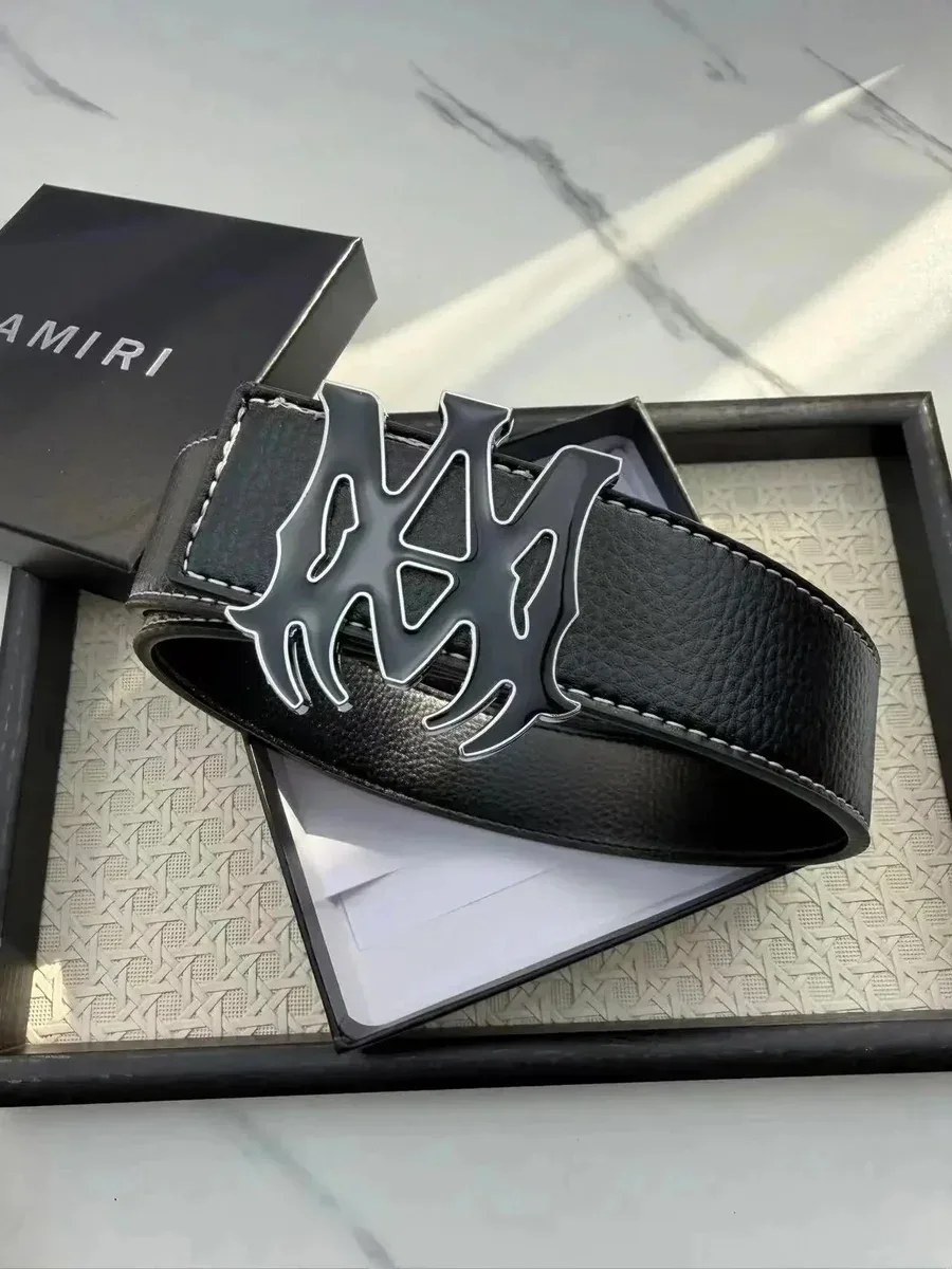 Amiri Amiri Black MM Logo Belt Black