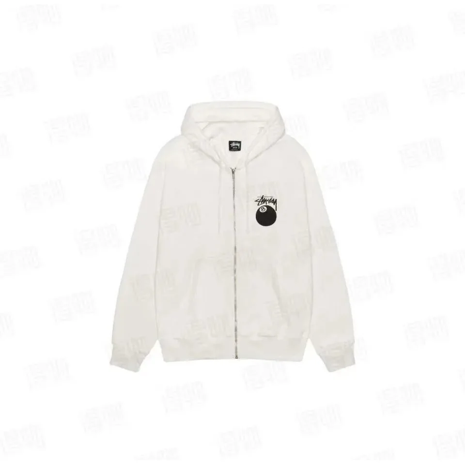 Stussy Stussy Stüssy Bear Zip-Up Hoodie White White - 1