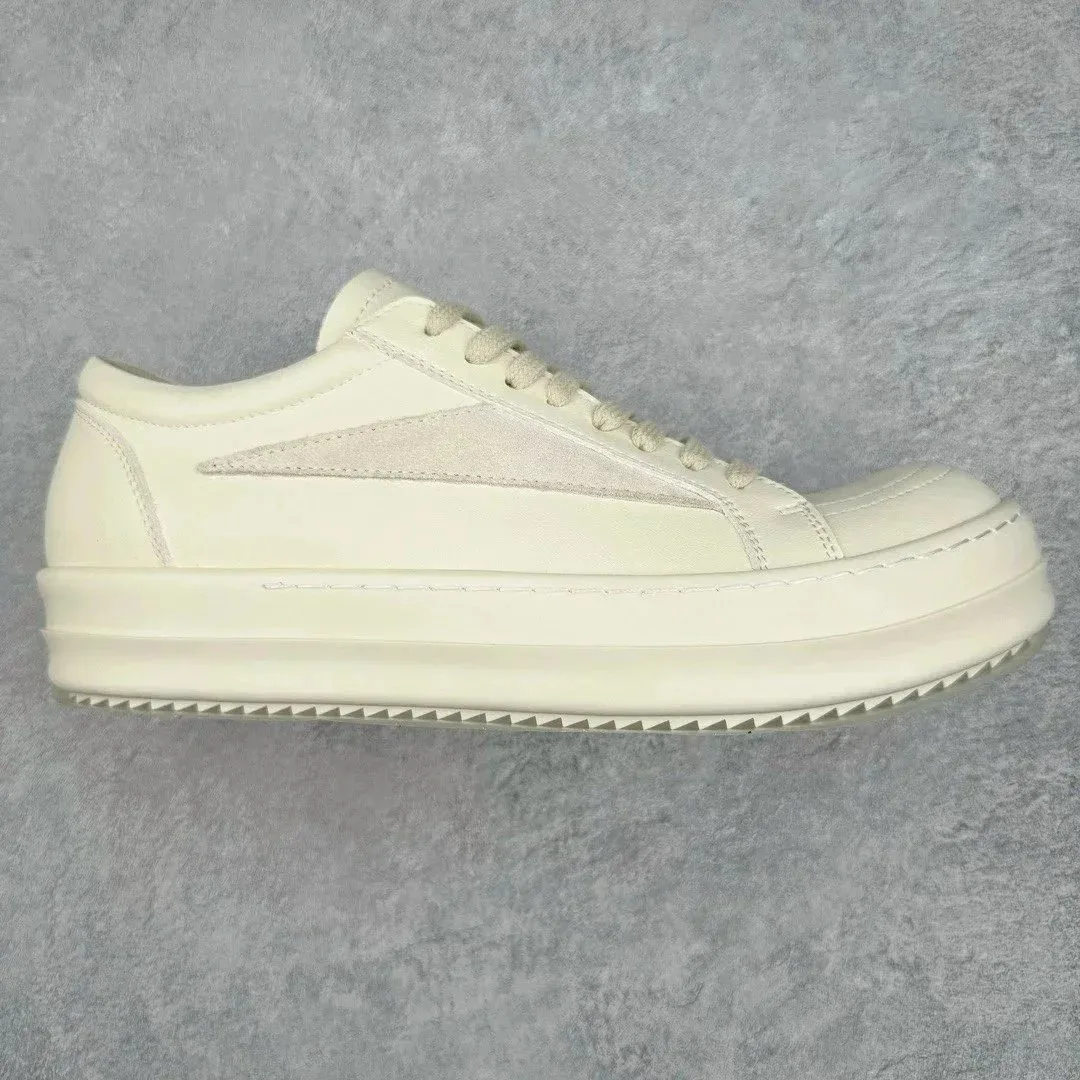 Rick Owens Rick Owens Geobasket Cream Leather Sneaker Cream