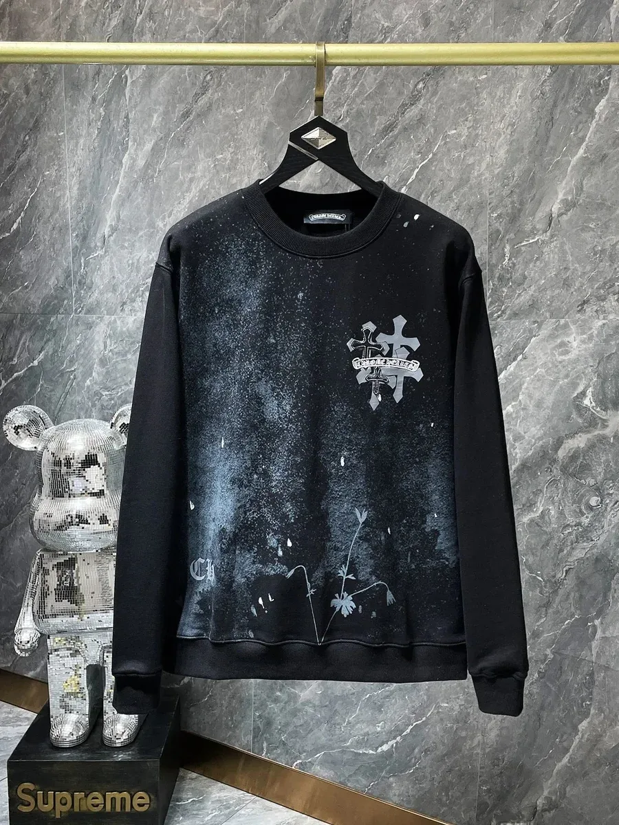 Chrome Hearts Chrome Hearts CH Cross Splatter Black Sweatshirt Black