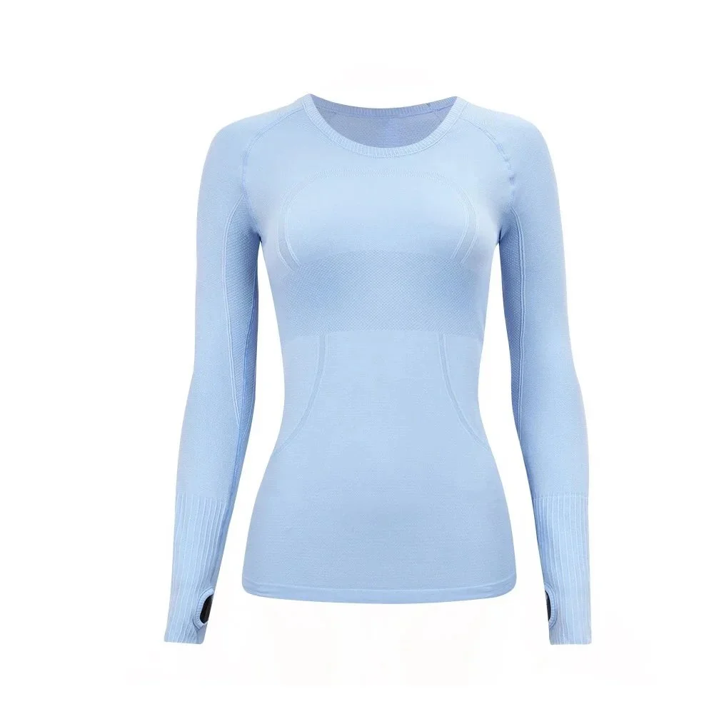 Other Sky Blue Long Sleeve Top Fitness Wear Blue - 1
