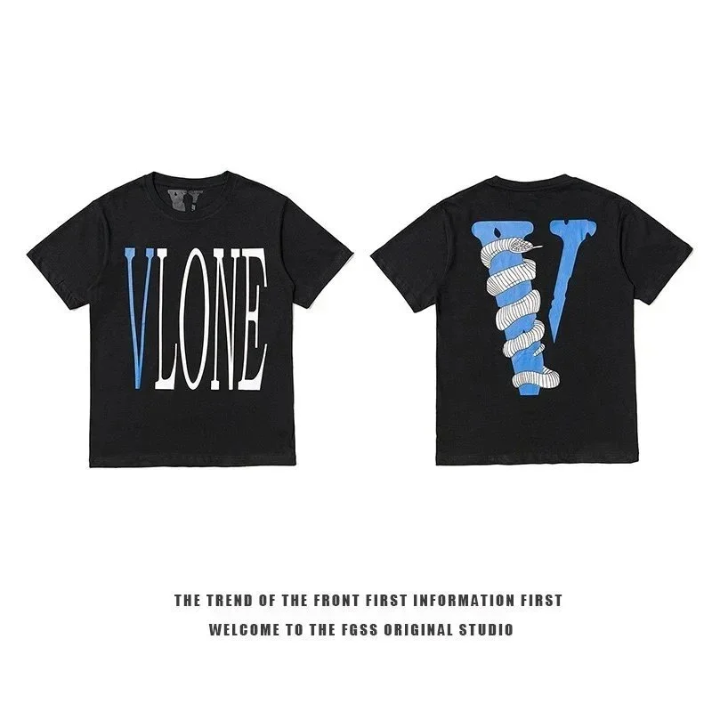 VLONE VLONE V Logo Black T-Shirt Black - 1